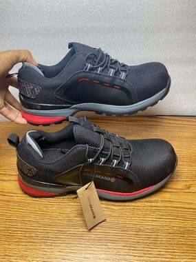 SWISSBRAND Mens Dual Density Sneakers Shoes Size 10 Black Laced Up Comfort